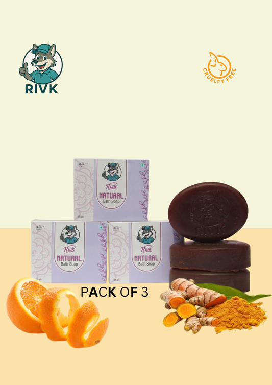 Rivk Natural Bath & De-Tan Bath Soap (Pack of 3)