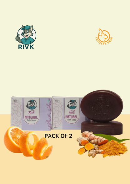 Rivk Natural Bath & De-Tan Soap (Pack of 2)