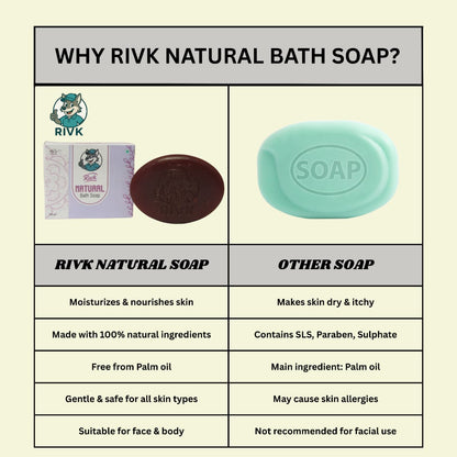 Rivk Natural Bath & De-Tan Soap (Pack of 2)