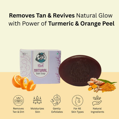 Rivk Natural Bath & De-Tan Soap (Pack of 2)